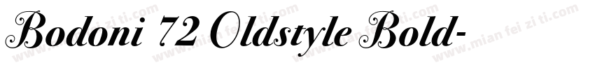 Bodoni 72 Oldstyle Bold字体转换